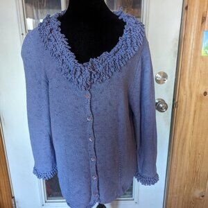 Cardigan lavender/purple Coldwater Creek size medium